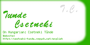 tunde csetneki business card