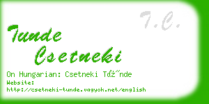 tunde csetneki business card